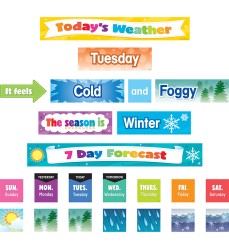 Colorful Weather Pocket Chart Cards, Pack of 94