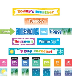 Colorful Weather Pocket Chart Cards, Pack of 94