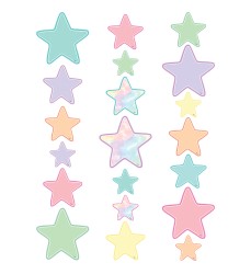 Pastel Pop Star Accents - Assorted Sizes, Pack of 60