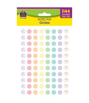 Pastel Pop Circles Mini Stickers Valu - Pack