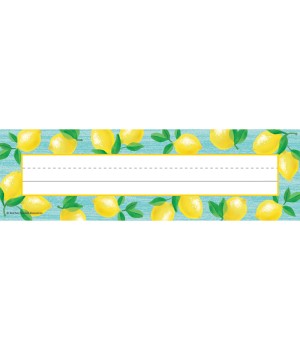 Lemon Zest Flat Name Plates, 11.5" x 3.5", Pack of 36