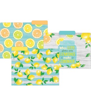 Lemon Zest Letter-Sized File Folders, Pack of 12