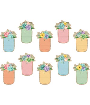Rustic Bloom Mason Jars Accents, Pack of 30