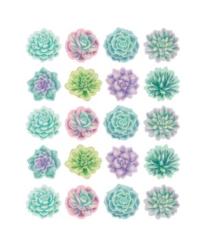 Rustic Bloom Succulents Stickers, Pack of 120