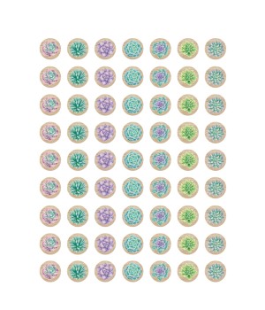 Rustic Bloom Succulents Mini Stickers, Pack of 378