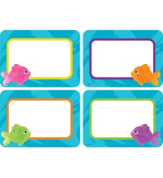 Colorful Fish Name Tags/Labels - Multi-Pack, Pack of 36