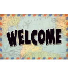 Travel the Map Welcome Postcards, Pack of 30