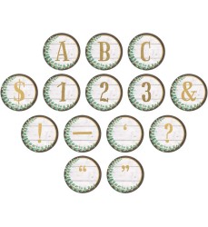 Eucalyptus Circle Letters, 216 Pieces