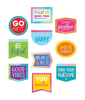 Colorful Vibes Positive Sayings Accents