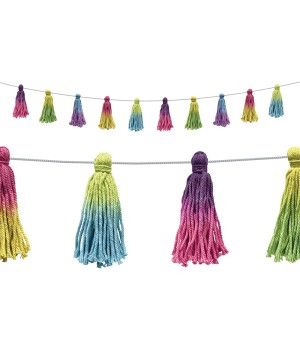 Tie-Dye Tassels Garland