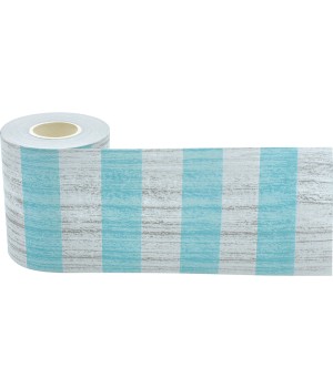 Vintage Blue Stripes Straight Rolled Border Trim, 50 Feet