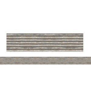 Corrugated Metal Straight Rolled Border Trim, 50 Feet