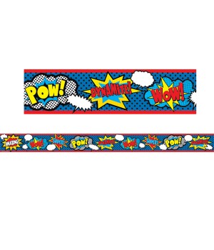 Superhero Straight Rolled Border Trim, 50 Feet