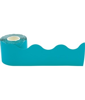Teal Scalloped Rolled Border Trim, 50 Feet