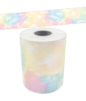 Pastel Pop Tie-Dye Straight Rolled Border Trim, 50 Feet