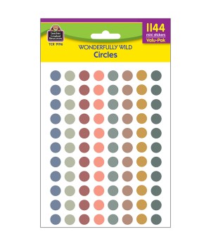 Wonderfully Wild Circles Mini Stickers Valu-Pak, Pack of 1144