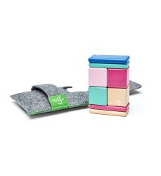 Magnetic Wooden Blocks, 8-Piece Pocket Pouch, Blossom