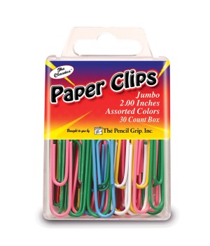 The Classics Paper Clips, 2", Assorted Colors, Pack of 30