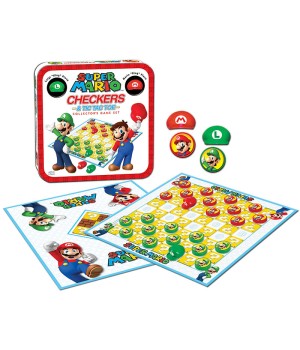 Super Mario Checkers & Tic Tac Toe Collector's Game Set