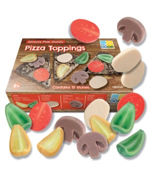 Sensory Play Stones, Pizza Toppings