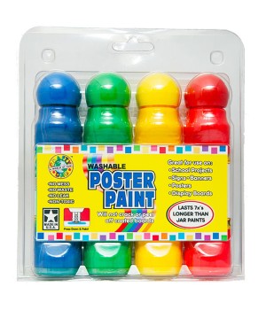 POSTER PAINT 4 PACK CLAMSHELL
