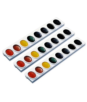 3 REFILL TRAYS OVAL PAN WATERCOLORS