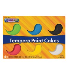 TEMPERA CAKES 6 ASSORTED COLORS
