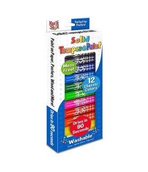 KWIK STIX TEMPERA PAINT 12PK PRIME